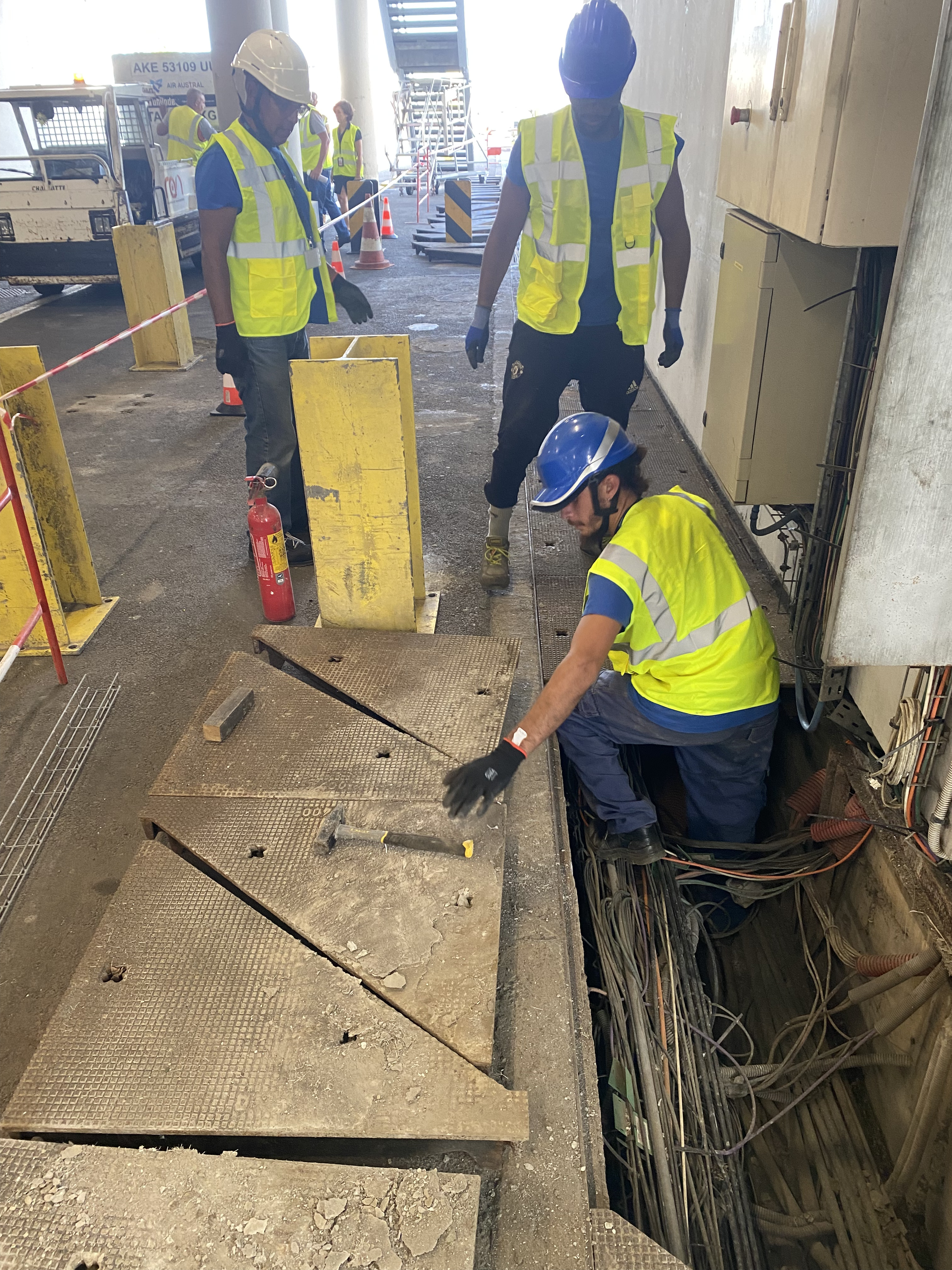 Aéroport Roland Garros – chantier INEXA, photo 1